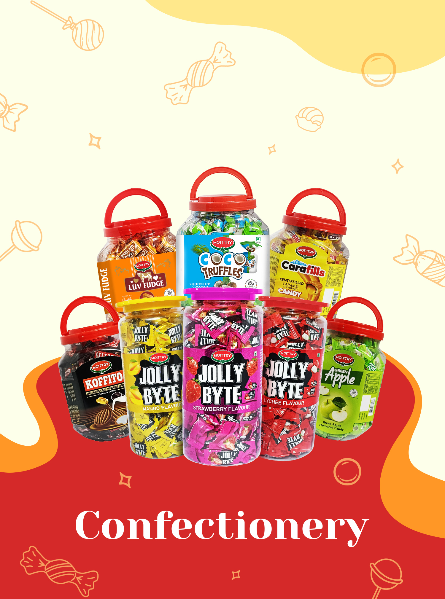 Moittry confectionery range