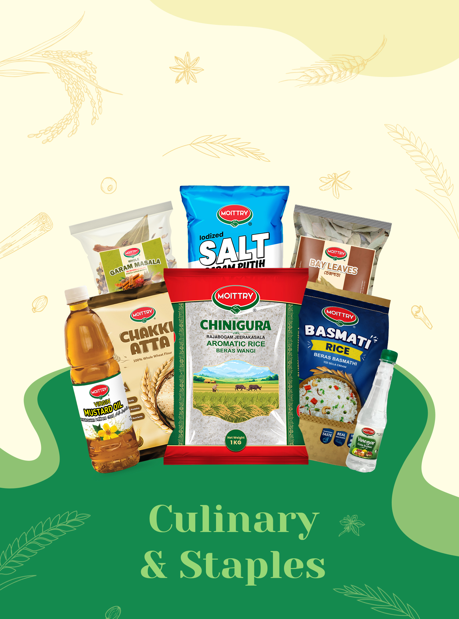 Moittry culinary staples range