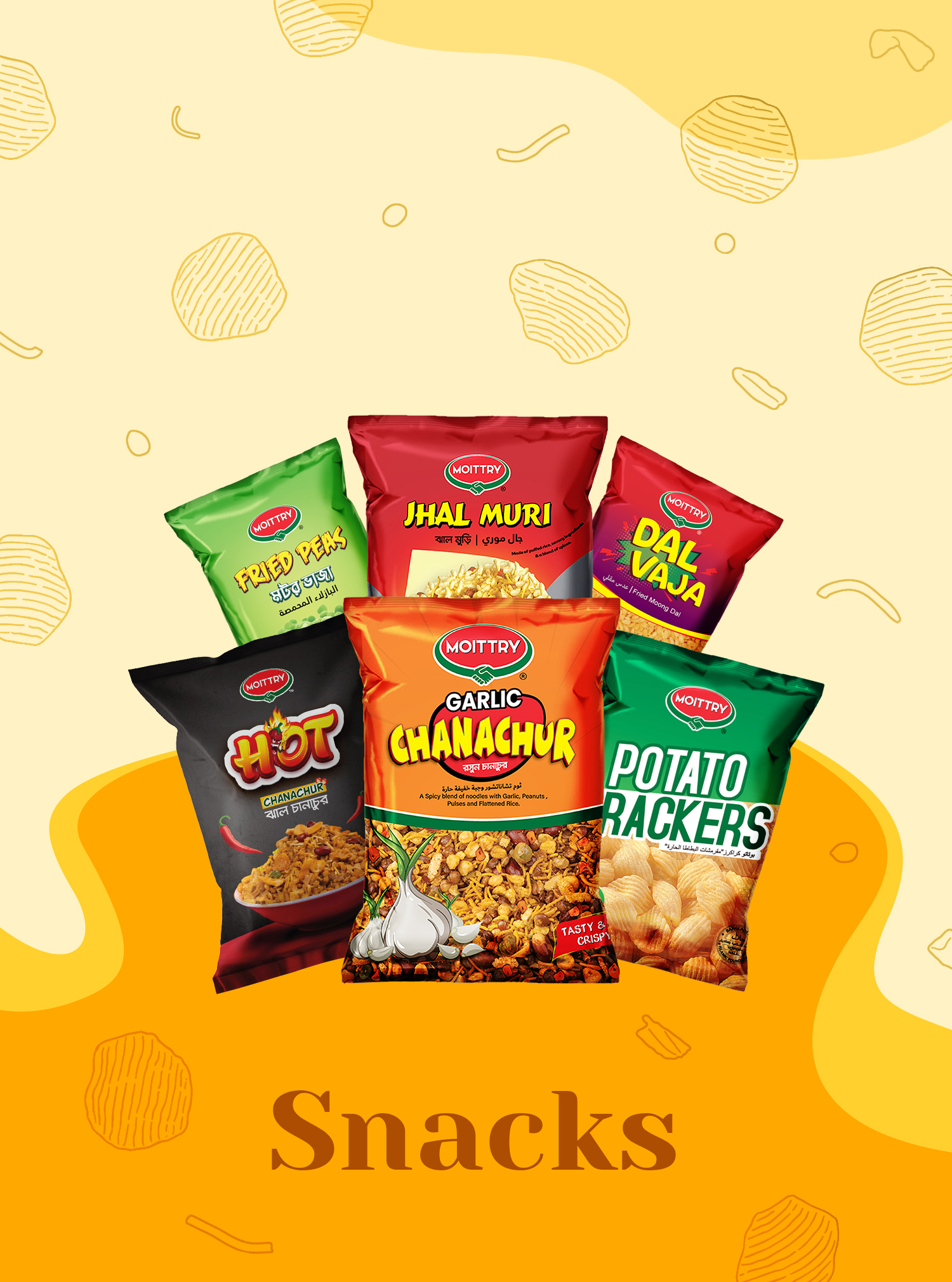 Moittry snacks range